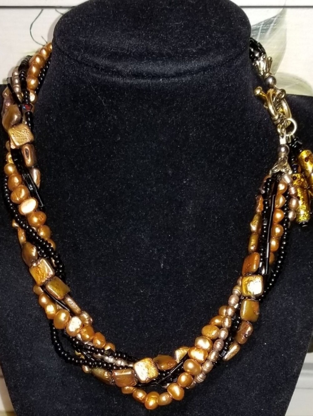 Elegant Multi-Strand Pearl & Bead Necklace PERFECT FOR FALL